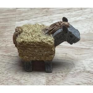 Hallmark 1996 Merry Miniatures Toy Pony Cowboy Cameron Straw Pony Resin Collect